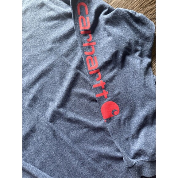 Carhartt Long Sleeve T Shirt Blue Regular Original fit 2XL XXL - Picture 2 of 5